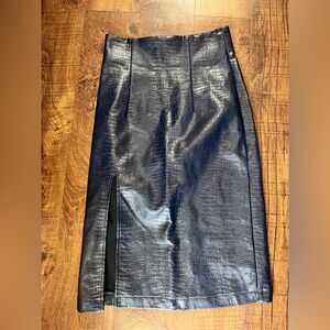 Topshop Black Midi Skirt